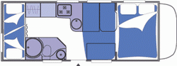 Challenger 163- Alkoven Wohnmobil mit Stockbetten quer im Heck